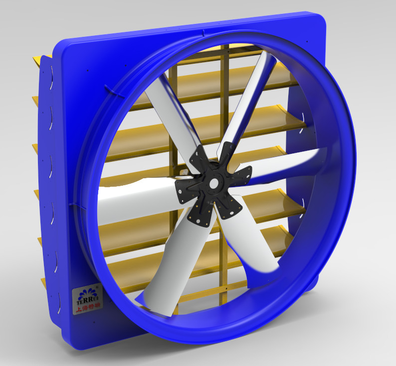 فن تهویه مدرن دام 2kW 6.2m/s سرعت باد برای خنک سازی مرغ