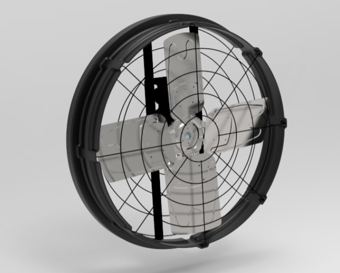 فن های انبار دام با سر و صدا≤69dB 1115*1115*285mm اندازه قاب و قدرت ورودی 410w