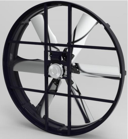 موتور فن اگزوز صنعتی 2000w / 2.7hp 380-480V با تیغه 72 اینچی برای فضاهای بزرگ و مزرعه
