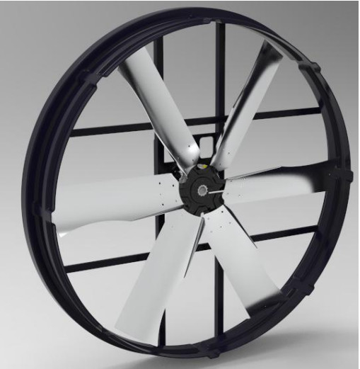 55'' پنل فن با خروجی صنعتی 66000m3/h جریان هوا 1200W قدرت سطح کم سر و صدا و کاربرد گسترده