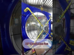 بهره وری هواپیمایی دام فن DC موتور خاموش عملیات پوسته فولاد گالوانیزه