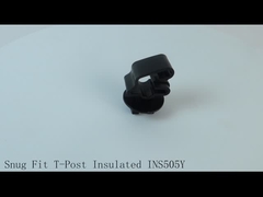 عایق های قطب فلزی زرد و سیاه برای حصار الکتریکی